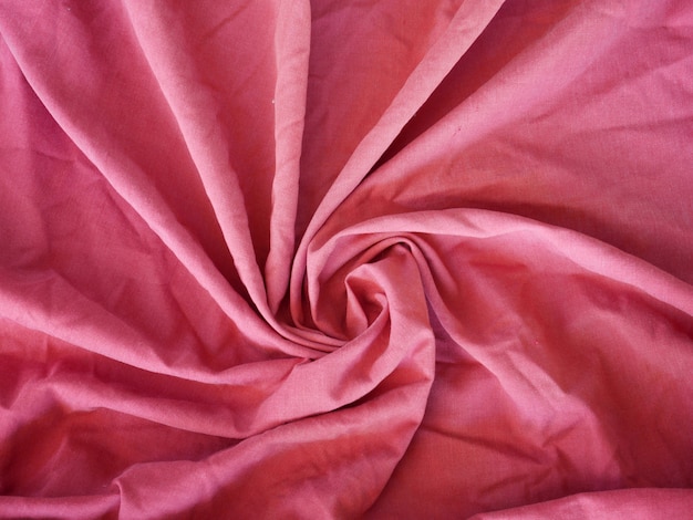 赤い布の背景、シルクのテクスチャ