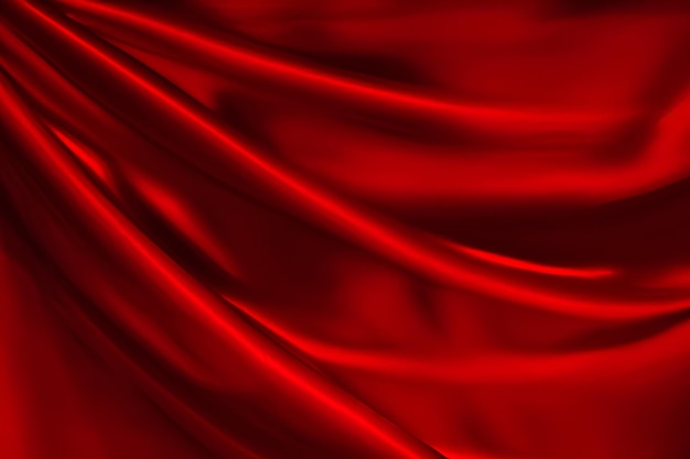 Red fabric background that is very clean and clean.