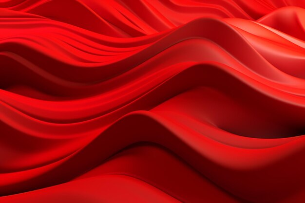 Red fabric background with a wave in the middle