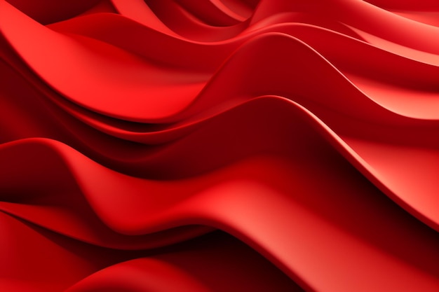 Red fabric background with a wavy pattern.