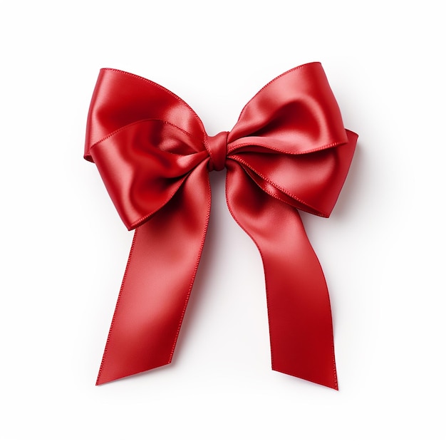 Red fabric bow