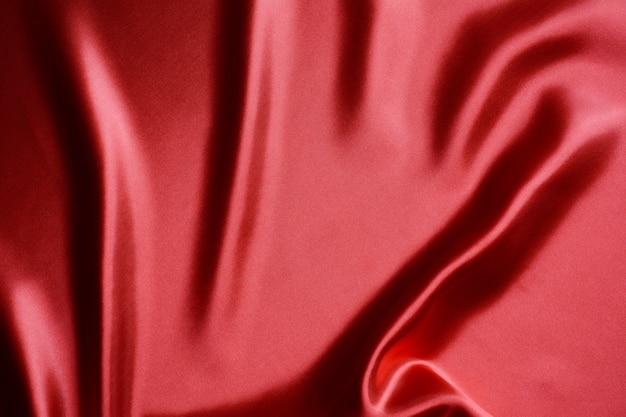 Red fabric close up background