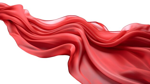 Photo a red fabric draped over a white background