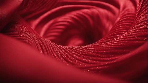 Red fabric with a spiral in the center generated by AI