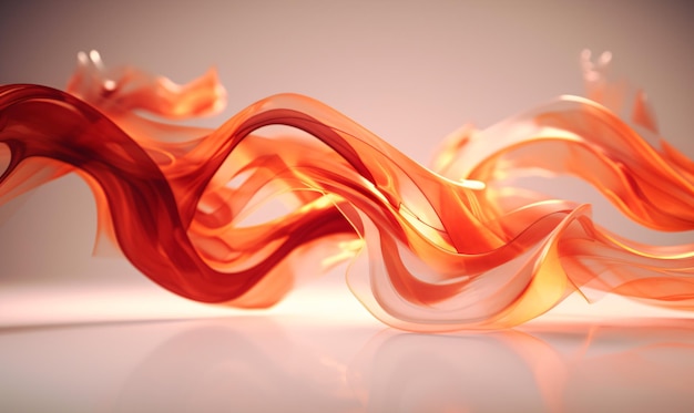 Red fire abstract wavy background