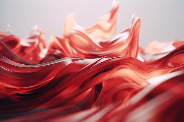 Red fire abstract wavy background