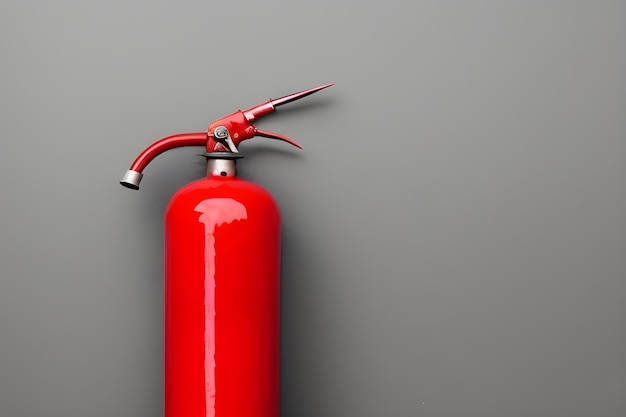 A red fire extinguisher with a red handle ai generative