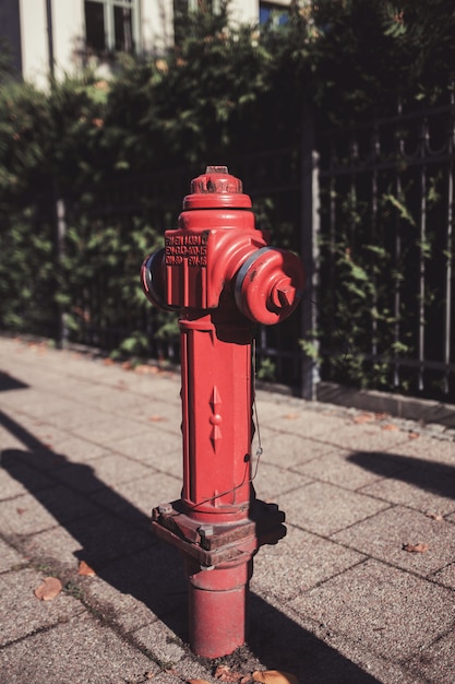 Photo red fire hydrant