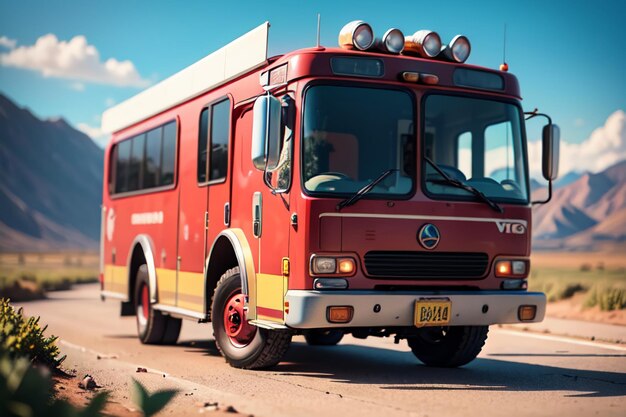 写真 赤い消防車 防火管理 災害 特別車両 壁紙 背景イラスト