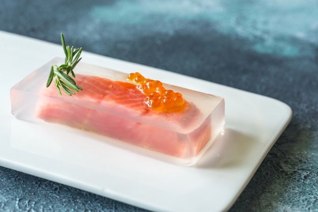 Red fish in aspic