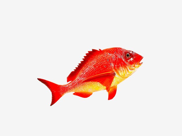 A red fish Snapper toy isolated on white