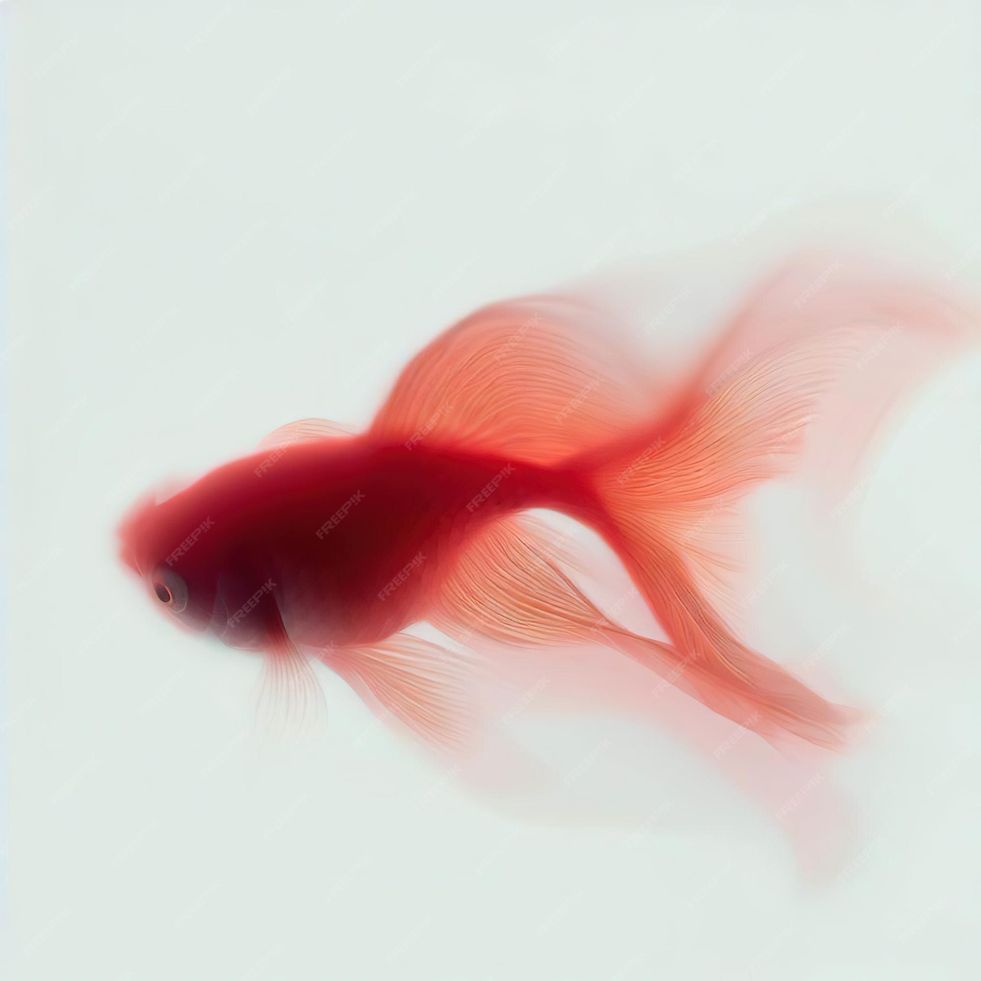 Premium Photo | A red fish with a black tail
