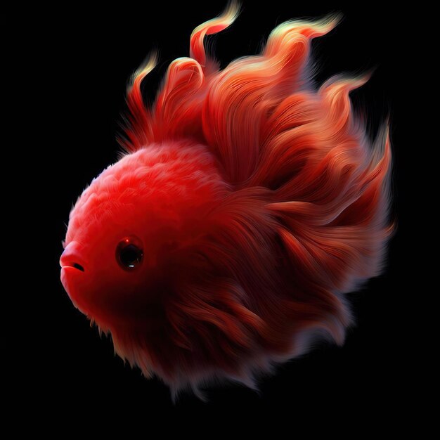 Premium AI Image | A red fish with a tail and a tail