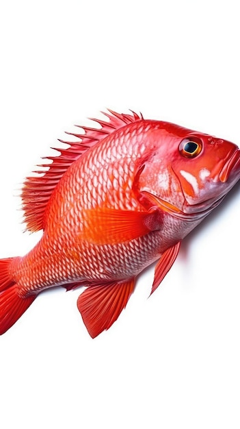 a red fish with white spots