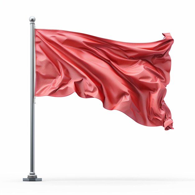 Foto iconica di bandiera rossa isolata su sfondo bianco