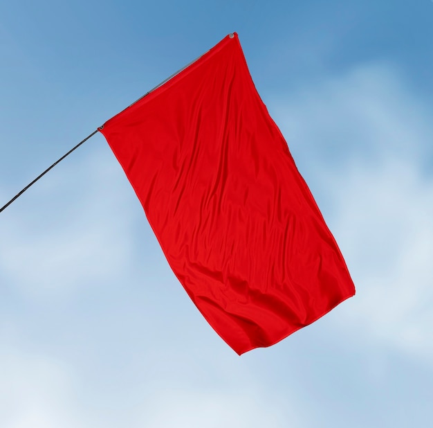 Red flag waving