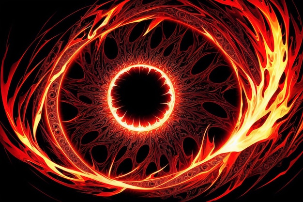 Red flame circle