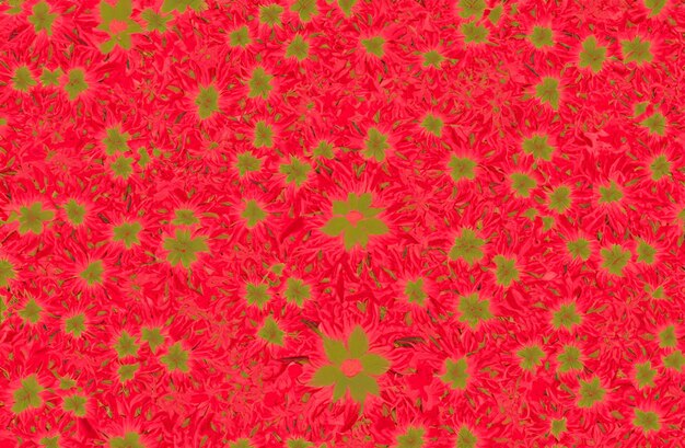 red flower pattern ai generated