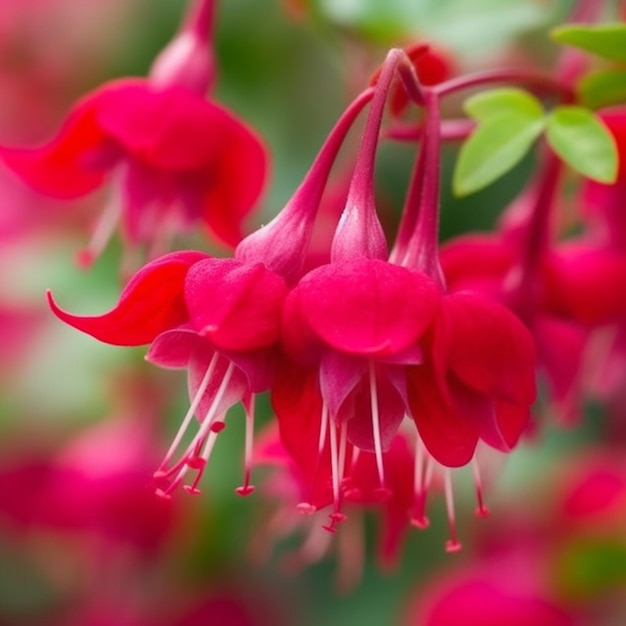 A red flower with the word " on it "