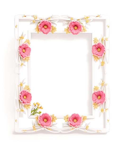 Red flower wreath with watercolor generate by AI