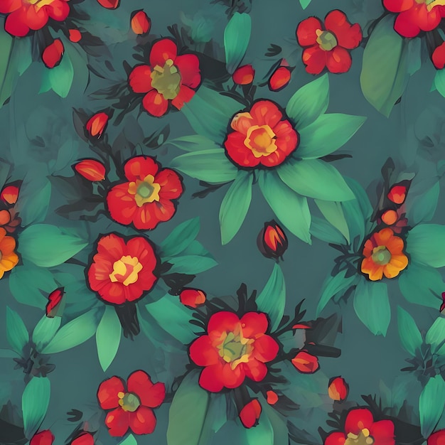 Red flowers background