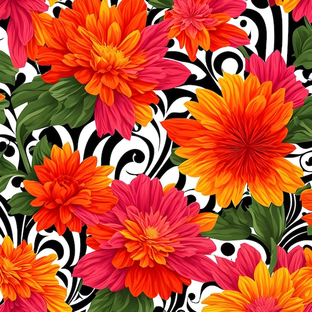 Photo red flowers background