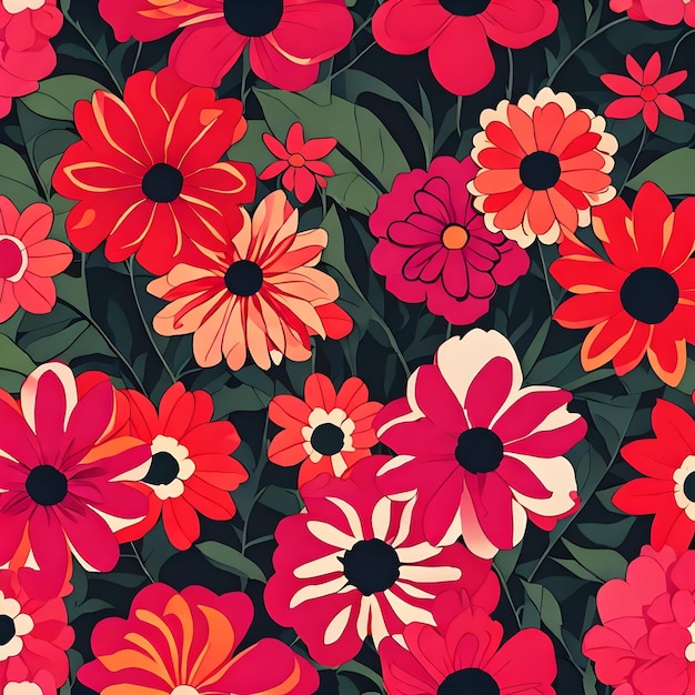 Red flowers background