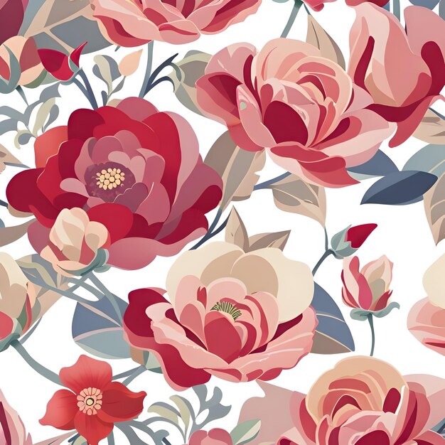 Red flowers background