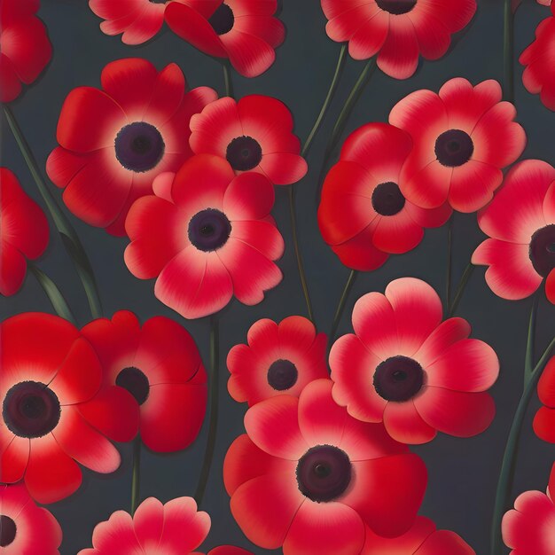 Red flowers background