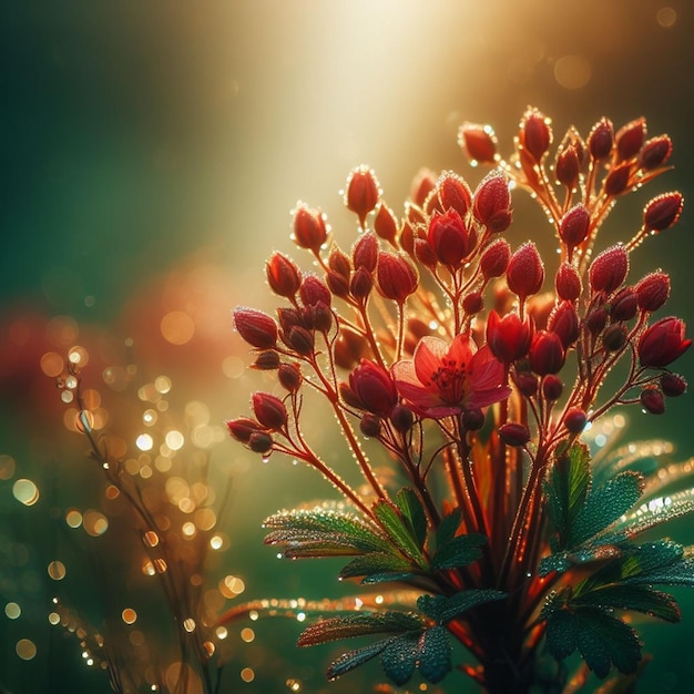 red flowers