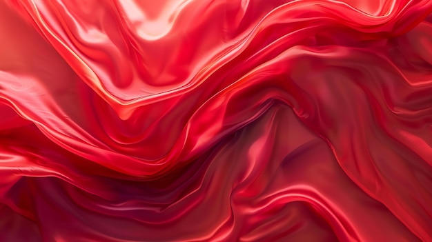 은 흐르는 실크 (Red Flowing Silk) 그림은 은 는 실크의 클로즈업을 보여줍니다. 실크는 부드럽고 반이고 부드러운 빛에 의해 조명됩니다.