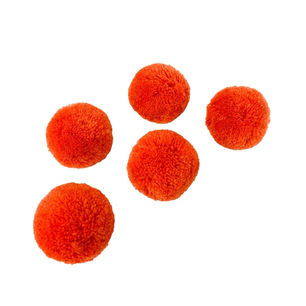 red fluff balls toys for dog and cat pet