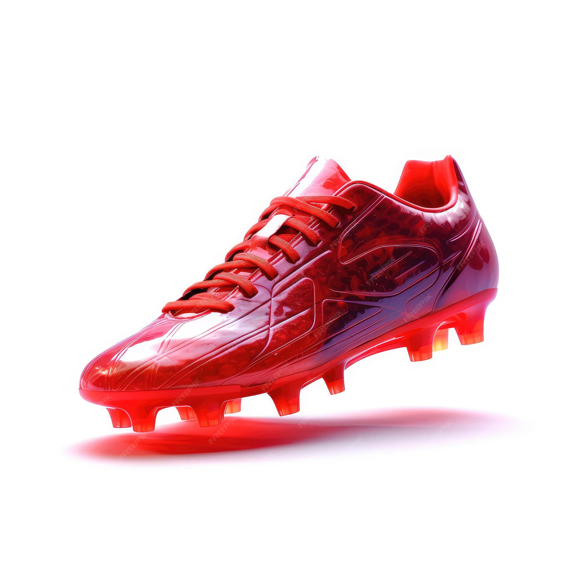 Premium AI Image | Red football boots isolated on white