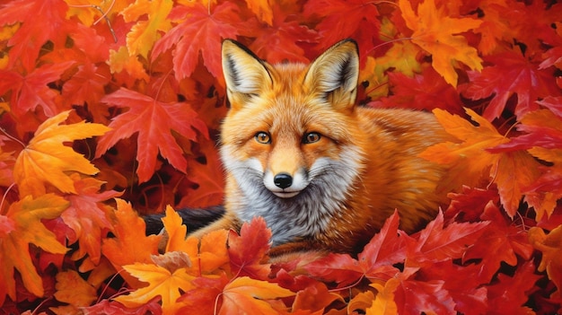 red fox HD 8K wallpaper Stock Photographic Image