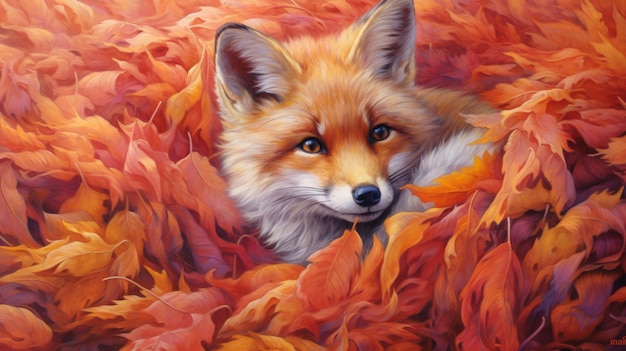 red fox illustration HD 8K wallpaper Stock Photographic Image