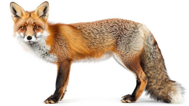 red fox isolated on white
