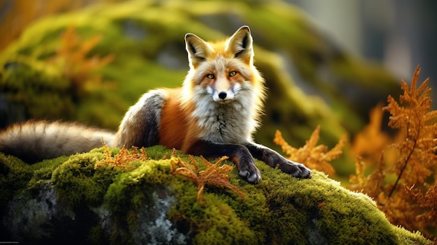 Red fox in the jungle