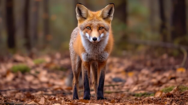 野生のアカギツネ