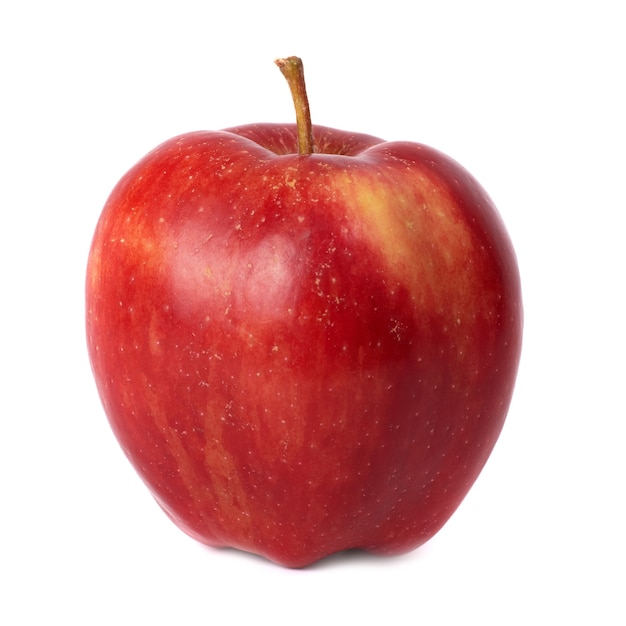 Красное свежее яблоко, изолированные на белом фоне