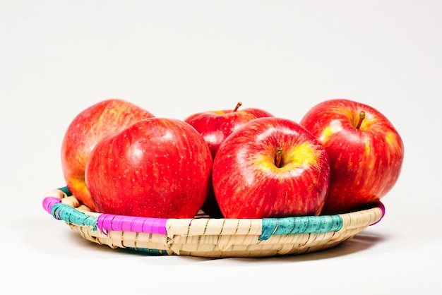 Red Fresh Apples in Basket