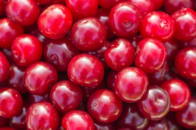 Red fresh cherry