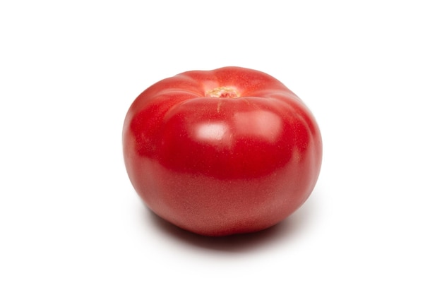 Red fresh tomato isolated on white background