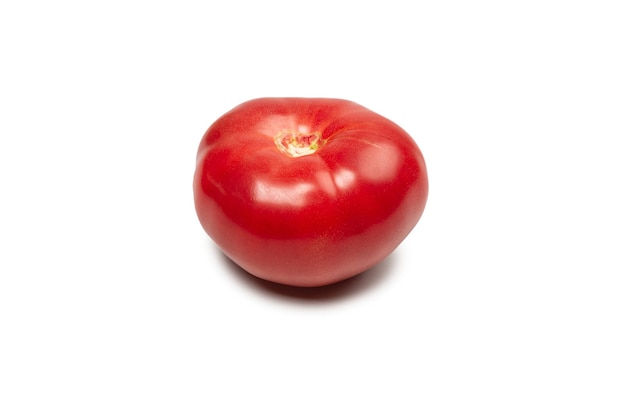 Red fresh tomato isolated on white background