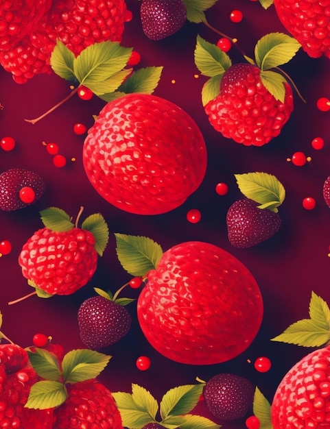 red fruits patterns