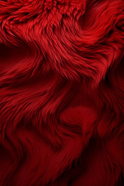 Photo a red fur background texture