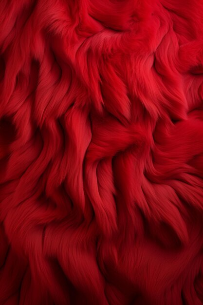 Photo a red fur background texture