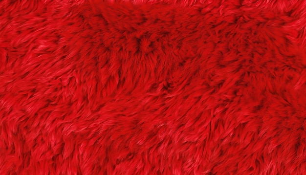 Красный мех Длинный и густой красный мех Бесшовный фон или текстура