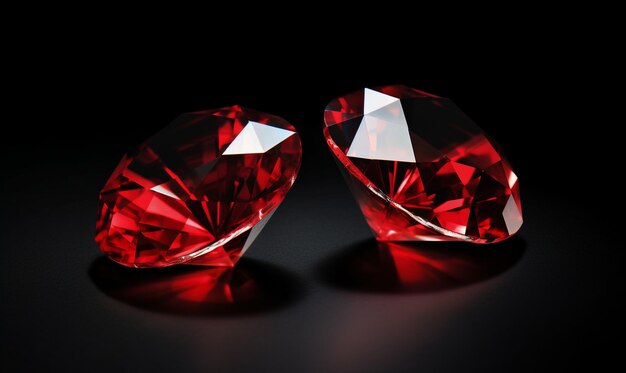 赤いダイヤモンド 黒い背景