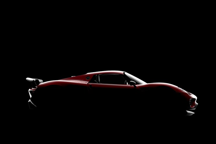黒の赤いジェネリックスポーツカー