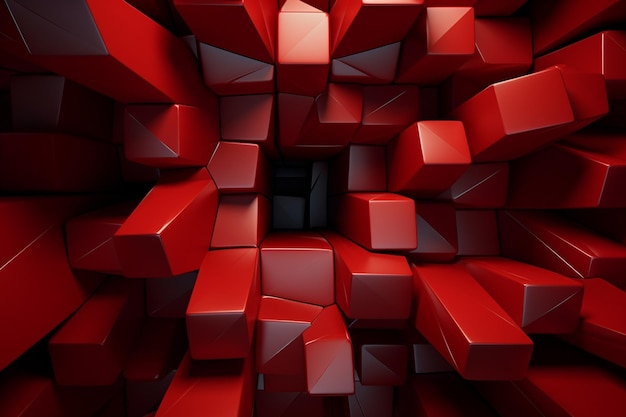 Red geometrical background